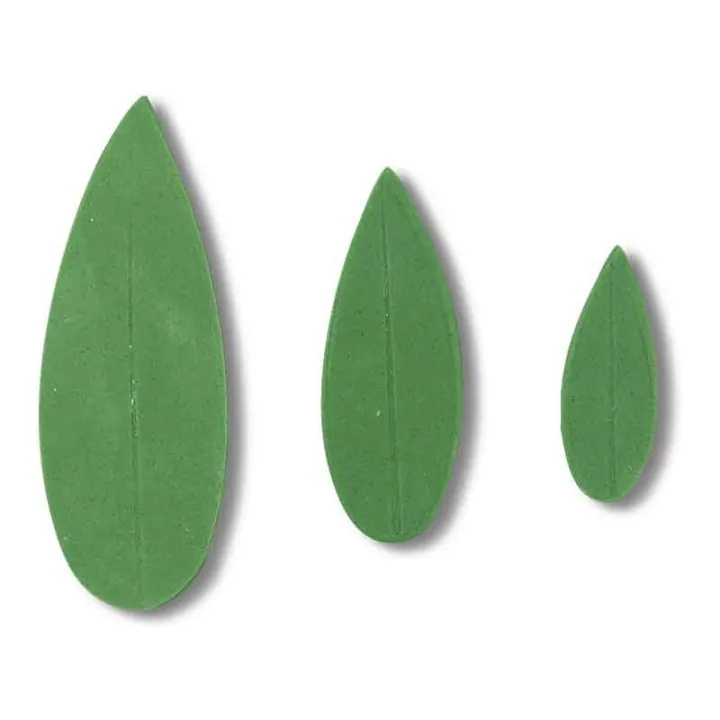 Long leaves cookie cutter set, 3 pieces for great fondant decorations