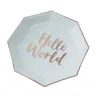 Piatto di carta Hello World, 8 pezzi