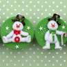 Pupazzo di neve in silicone embosser