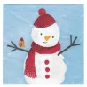 Napkins Snowman & Bird, 20 pieces