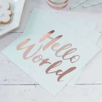 Servietten Hello World, 20 Stück