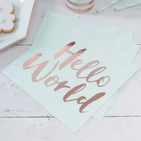 Tovaglioli Hello World, 20 pezzi