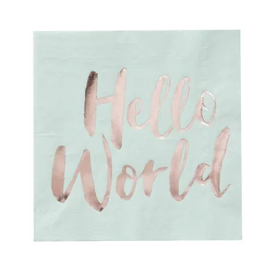 Tovaglioli Hello World, 20 pezzi