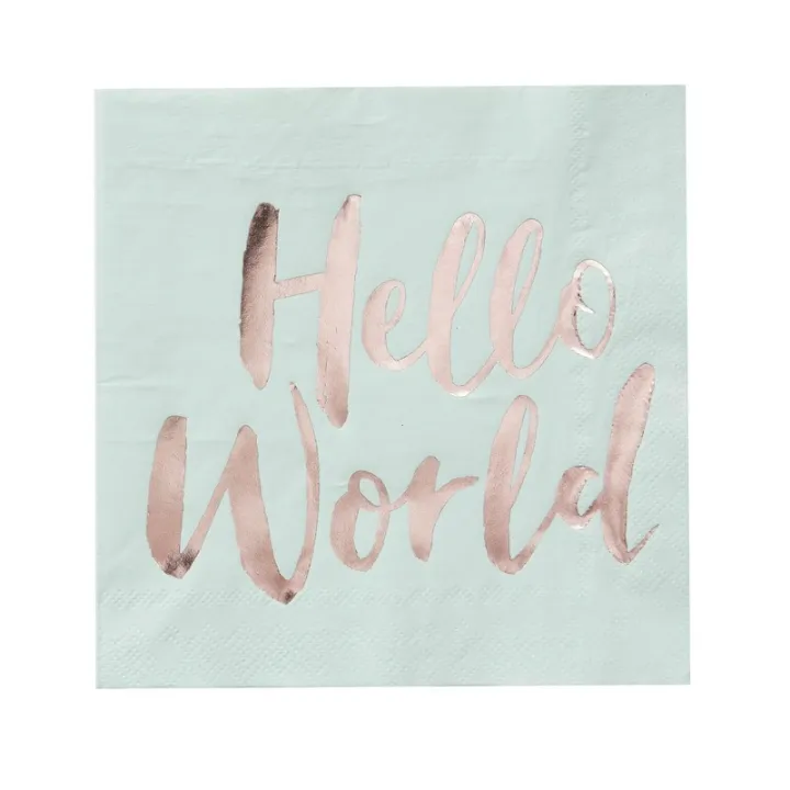 Tovaglioli Hello World, 20 pezzi