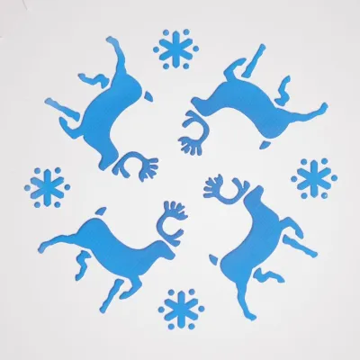 Rentier Stencil für winterliche Dekorationen