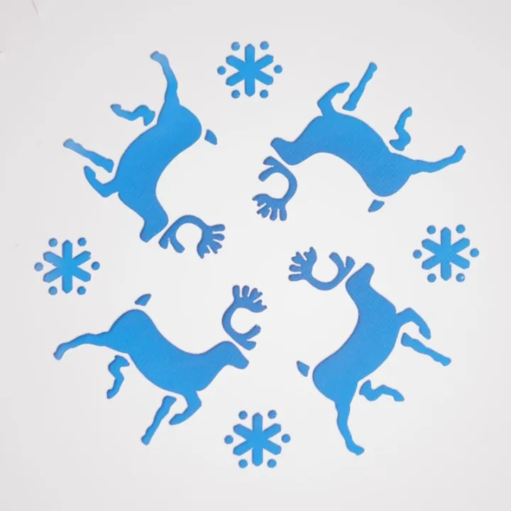 Stencil de renne pour des décorations hivernales