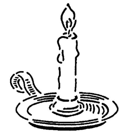 Stencil pour bougies pour des décorations hivernales