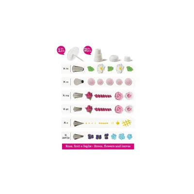 Tüllenset Rosen, Blüten & Blätter für diverse Dekorationen