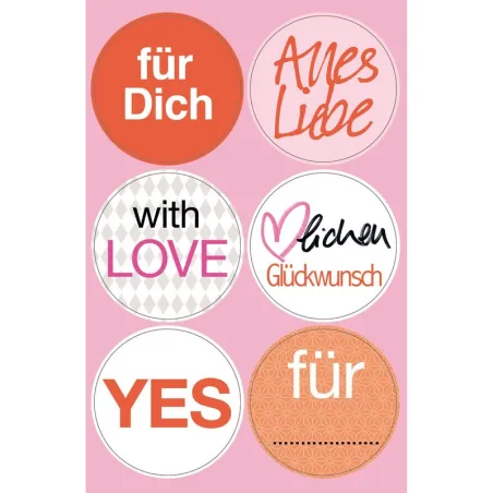 Mini Sticker Love, 24 pezzi