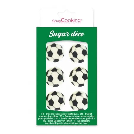 SALE!!! Decorazione di zucchero palloni da calcio, 6 pezzi