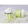Pirottini Mini Cupcake Verde Chiaro & Bianco, 12 pezzi