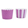 Pirottini Mini Cupcake Viola & Bianco, 12 pezzi