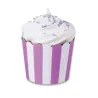 Mini Cupcake Förmchen Violett & Weiss, 12 Stück