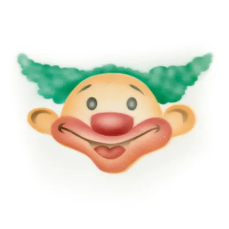 Airbrush stencil clown