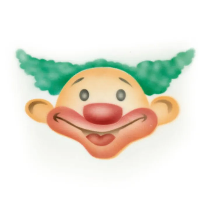 Airbrush stencil clown