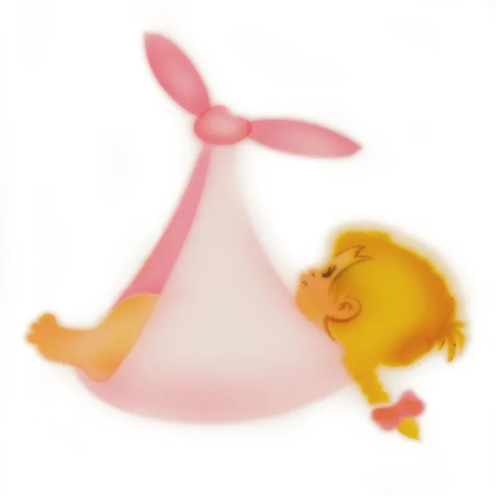 Airbrush Schablone Baby Mädchen