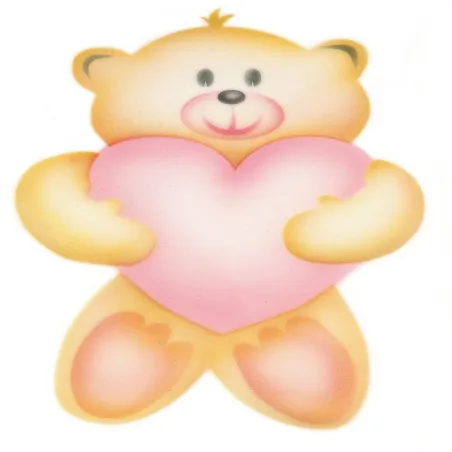 Stencil ad aerografo Orso con cuore
