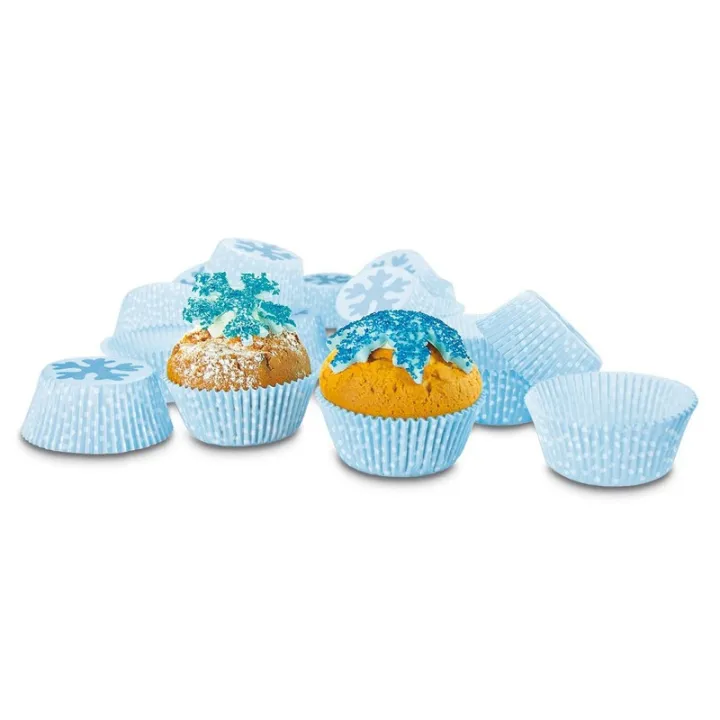 Cupcake Förmchen Eiskristall, 50 Stück