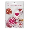 Pirottini mini cupcake a cuore, 50 pezzi
