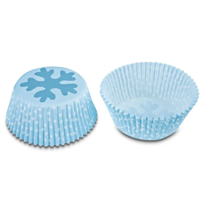 Mini Cupcake Förmchen Eiskristall, 50 Stück