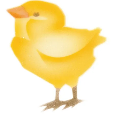 Airbrush stencil chick