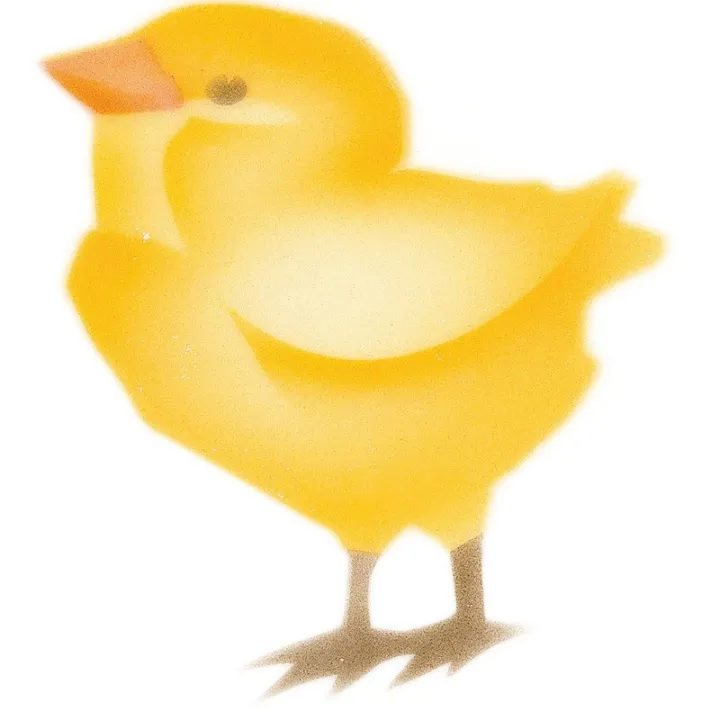 Airbrush stencil chick