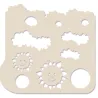 Stencil ad aerografo Sole e nuvole
