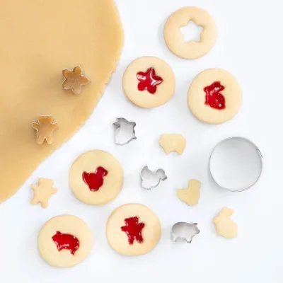 Mini cookie cutter set, 6 pieces