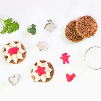 Mini cookie cutter set, 6 pieces