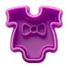 Baby body cookie cutter with ejector for great decorated cookies