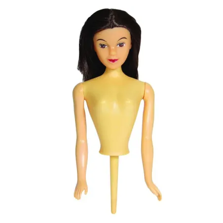 Attacco per torta Barbie, capelli castani