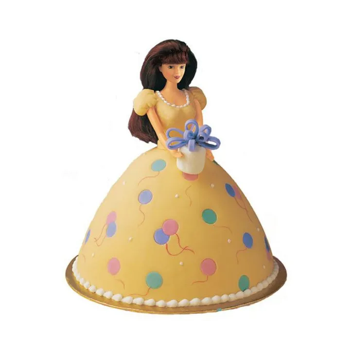 Barbie cake attachment, brown hair