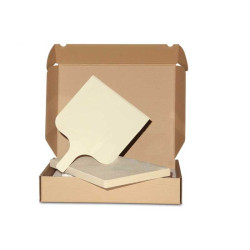 Bread baking stone with pizza shovel 40 x 30 x 2.5 cm