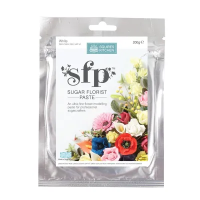 Weisse Blütenpaste für Zuckerdekorationen, -blumen und -blätter