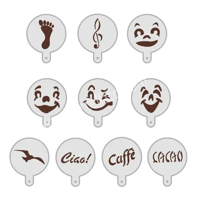 Cappuccino Schablonen Set 2, 10 Stück