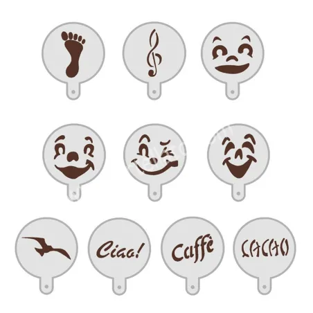 Cappuccino stencils set 2, 10 pieces