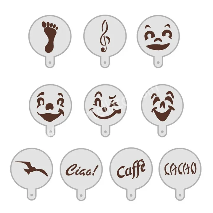 Cappuccino stencils set 2, 10 pieces