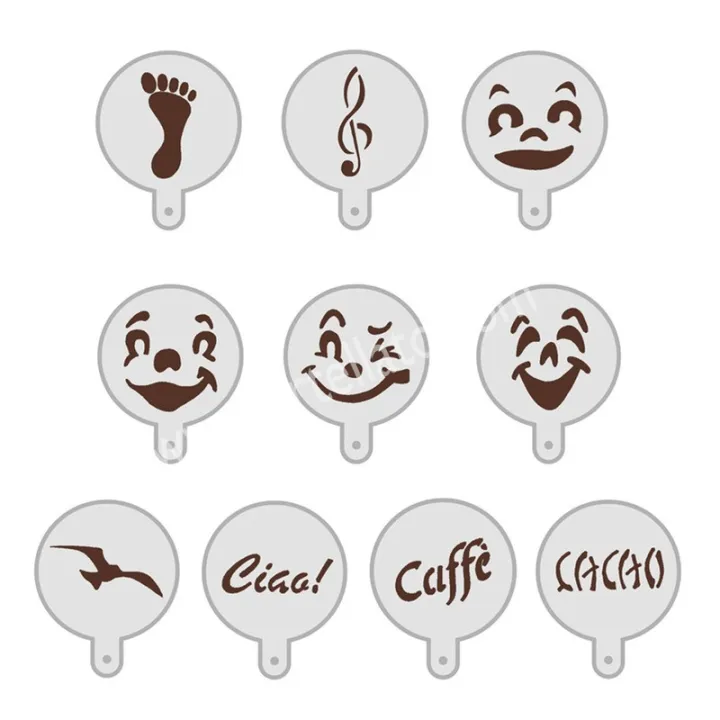 Cappuccino stencils set 2, 10 pieces