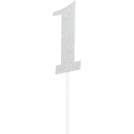 Cake Topper numero 1, Argento