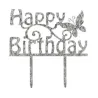 Cake Topper "Happy Birthday" Glitter