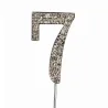 Cake Topper chiffre 7 aspect diamant