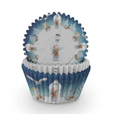 Cupcake Förmchen Schneemann und Waldfreunde