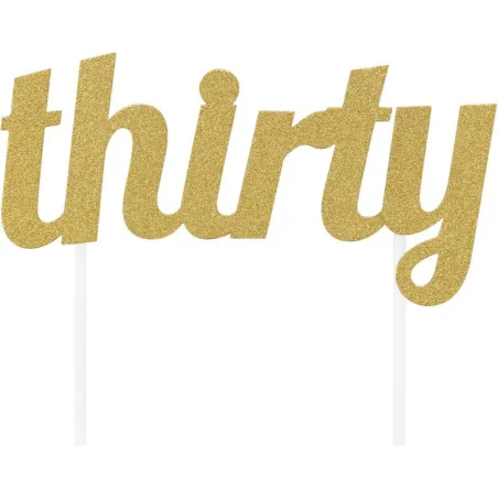 Cake Topper thirty, Oro