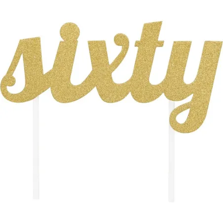Cake topper fifty, gold