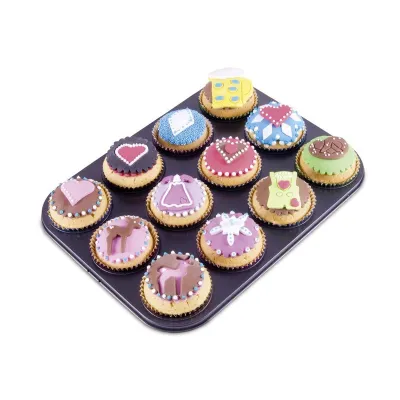 Stampo antiaderente per cupcake per 12 deliziosi muffin