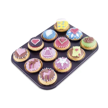 Stampo antiaderente per cupcake per 12 deliziosi muffin