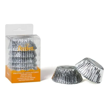 Pirottini per Cupcake argento, 60 pezzi