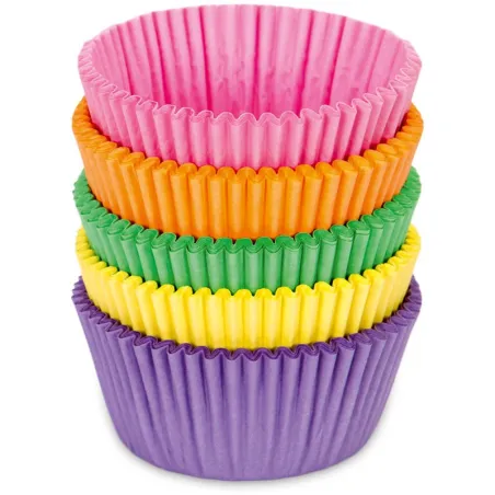 Cupcake cases, colored, extra strong, 100 pieces