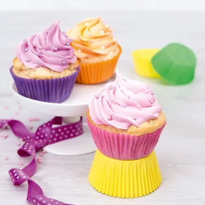 Moules à cupcakes colorés, extra forts, 100 pièces