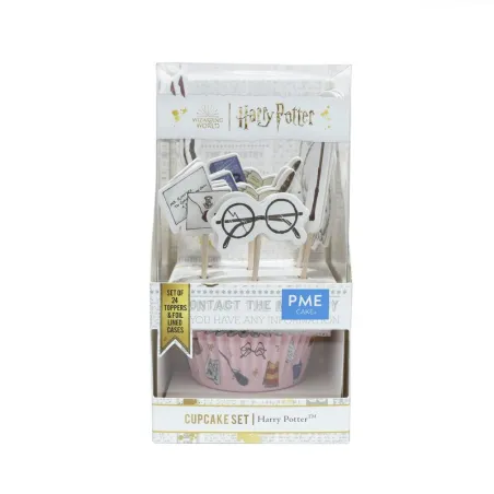 Pirottini e topper per cupcake HarryPotter, 24 pezzi ciascuno